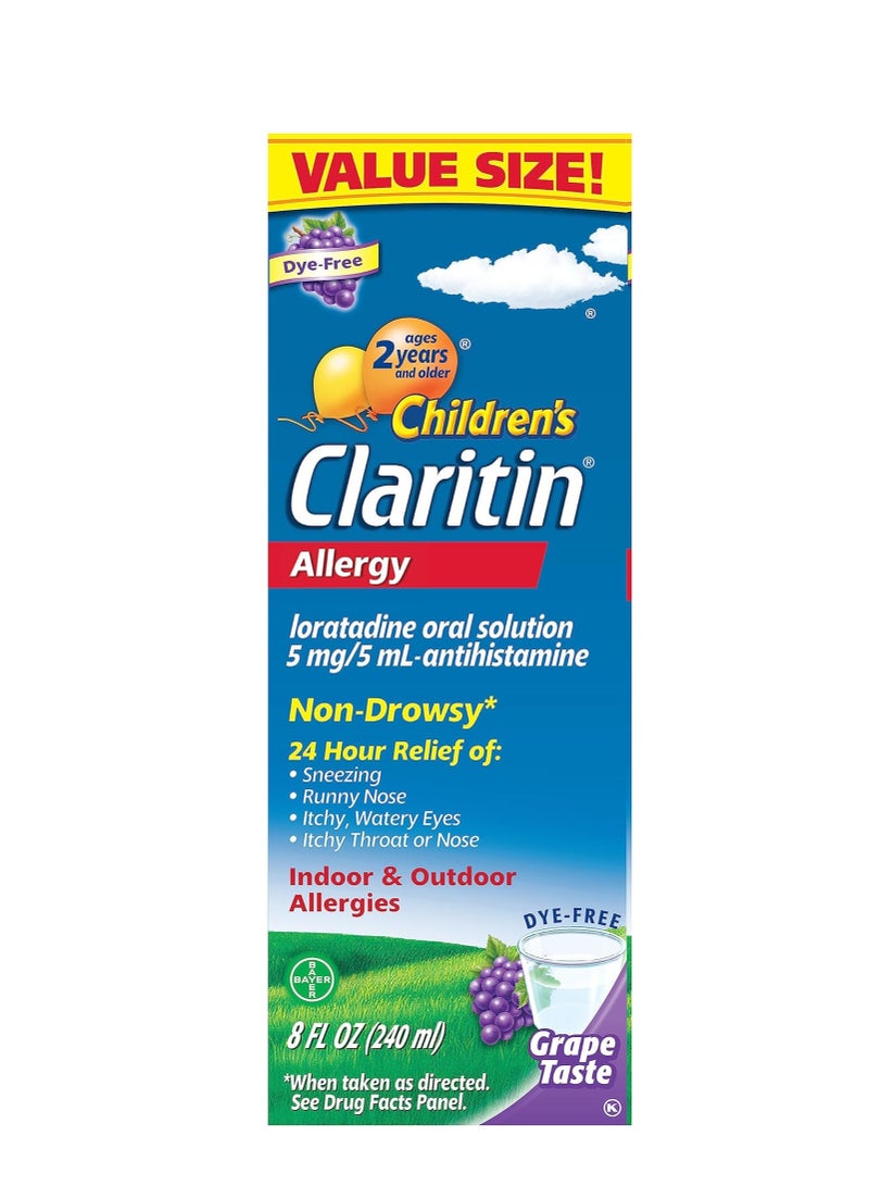 Children's 24 Hour Allergy Medicine for Kids Grape 8 oz