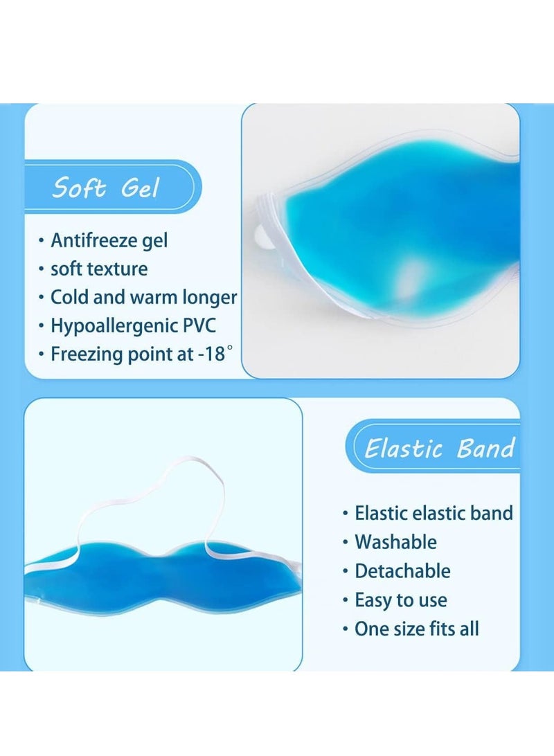 Gel Eye Mask, Chillable Eye Mask, Eye Mask for Redness, Safe Gel Pad, Heat And Cold Compress, Eye Discomfort Relief, Soothing Eye Therapy, Eye Swelling Reduction, Eye Strain Relief 3 Packs
