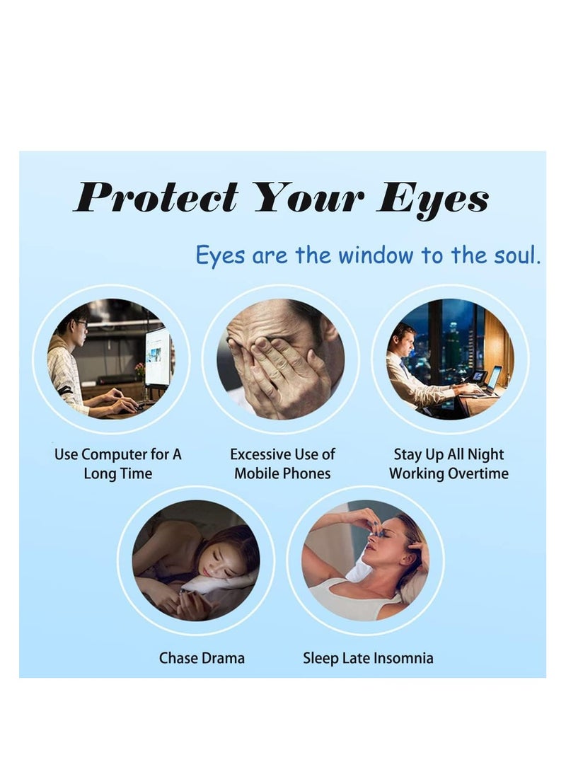 Gel Eye Mask, Chillable Eye Mask, Eye Mask for Redness, Safe Gel Pad, Heat And Cold Compress, Eye Discomfort Relief, Soothing Eye Therapy, Eye Swelling Reduction, Eye Strain Relief 3 Packs