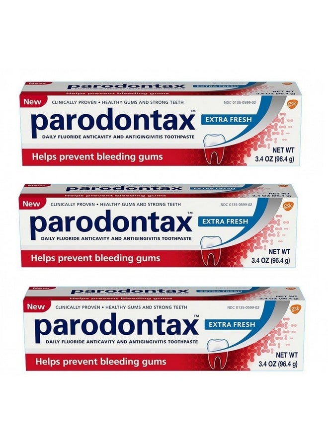 Arodontax Extra Fresh Toothpaste For Bleeding Gums 3.4 Oz (Pack Of3)