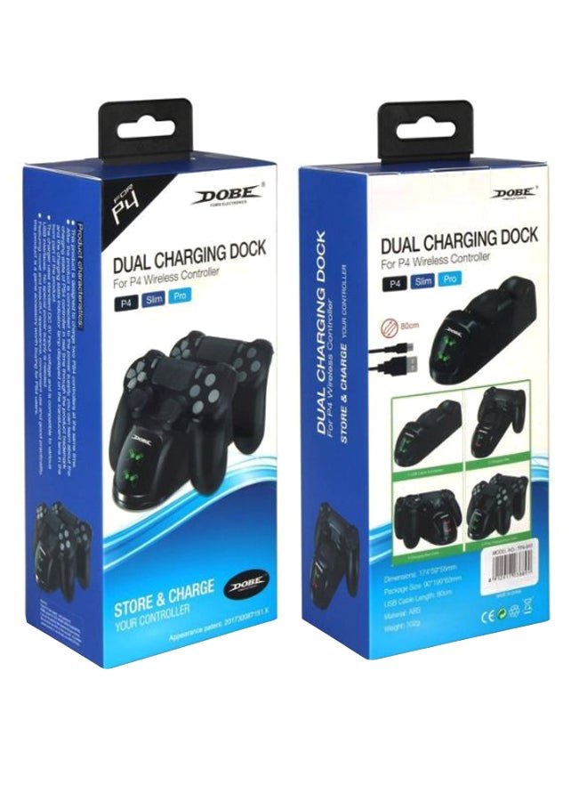 Dual Charging Dock With USB Cable For PlayStation 4 Wireless Controller