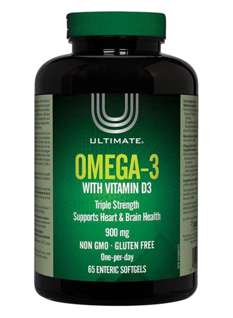 Omega-3 900Mg + Vitamin D3 Cap 65'S