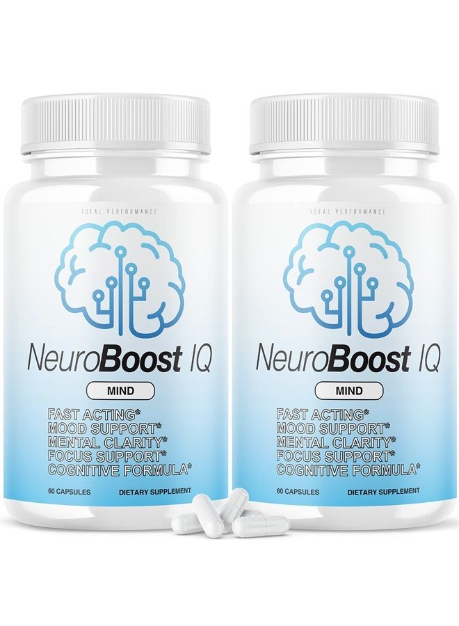 (2 Pack) Neuro Boost IQ Supplement Brain Pills Mind Ben Carson Neurobooster Neuroboostiq (120 Capsules)