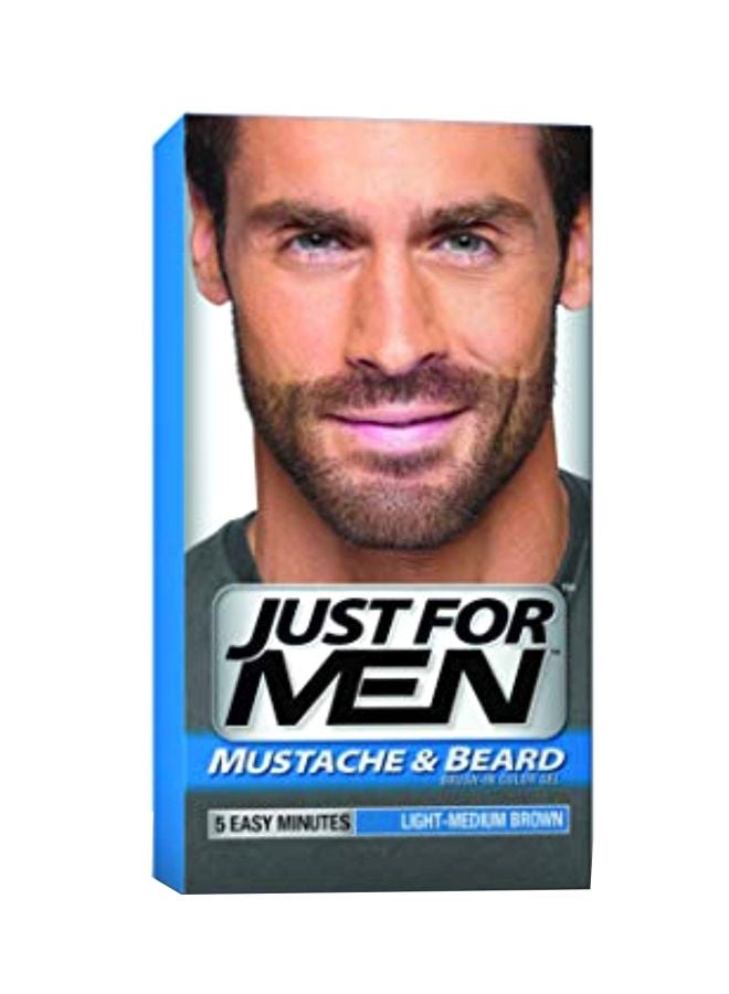 Mustache And Beard Brush-In Color Gel Light-Medium Brown