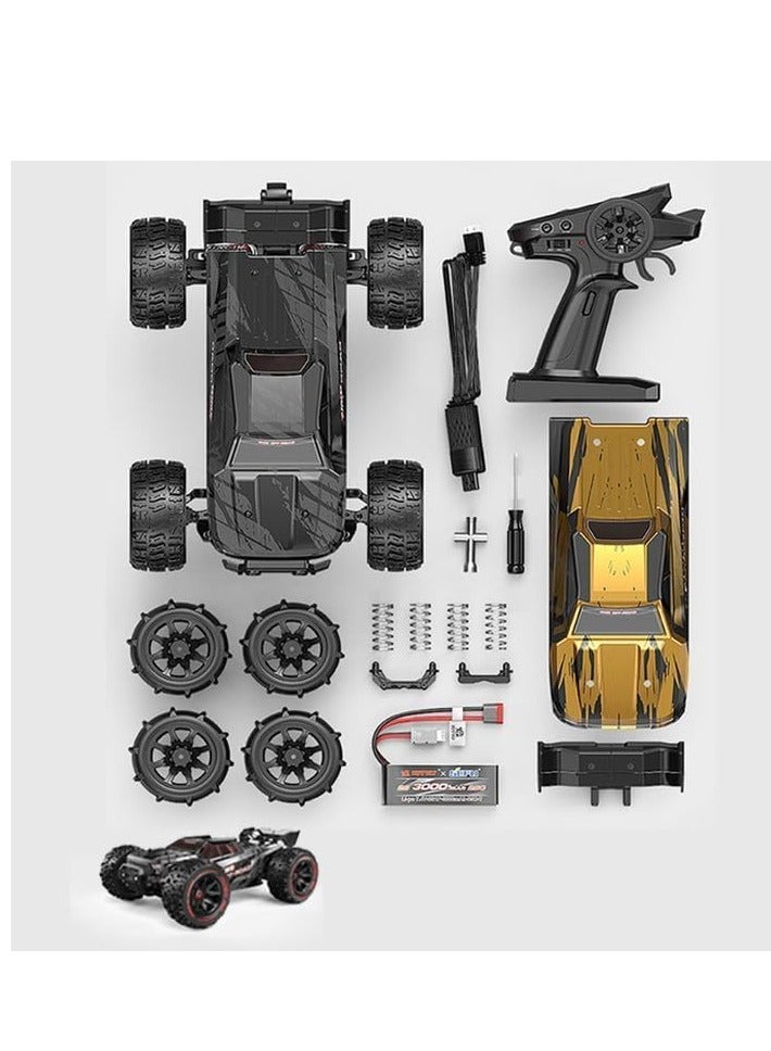 MJX Hyper Go 14210 Brushless RC Cars for Adults,1/14 High-Speed 55-75KMH Fast RC Truck,2SBattery, 4wd Offroad Electric Powered Remote Control Cars Gift for Boys with 2 Shells and Extra Tires