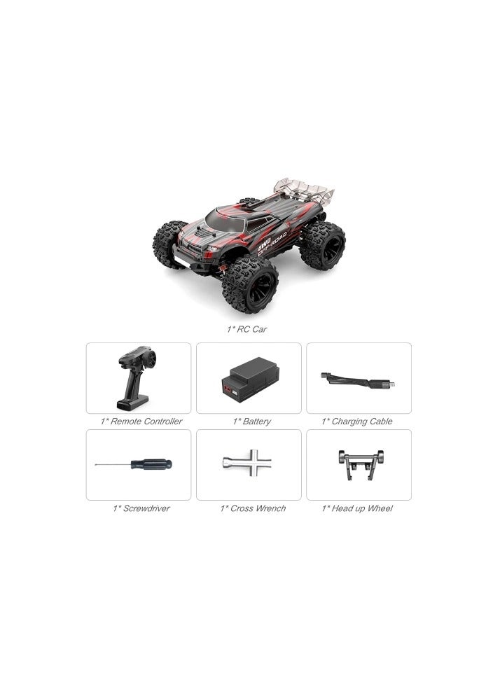 MJX – Brushless RC Hobby GradeTruck | High Speed, 2.4Ghz Remote Control | 1:16 Scale Radio Controlled Off-roader Electronic Monster R/C Truck | RTR, All Terrain - Black