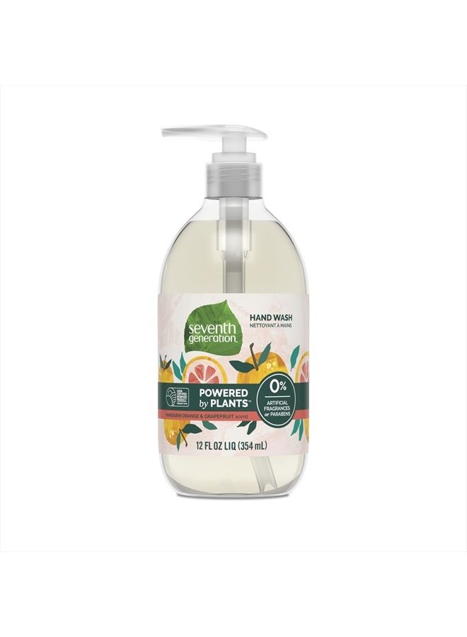 Natural Hand Wash - Mandarin Orange and Grapefruit - 12 oz