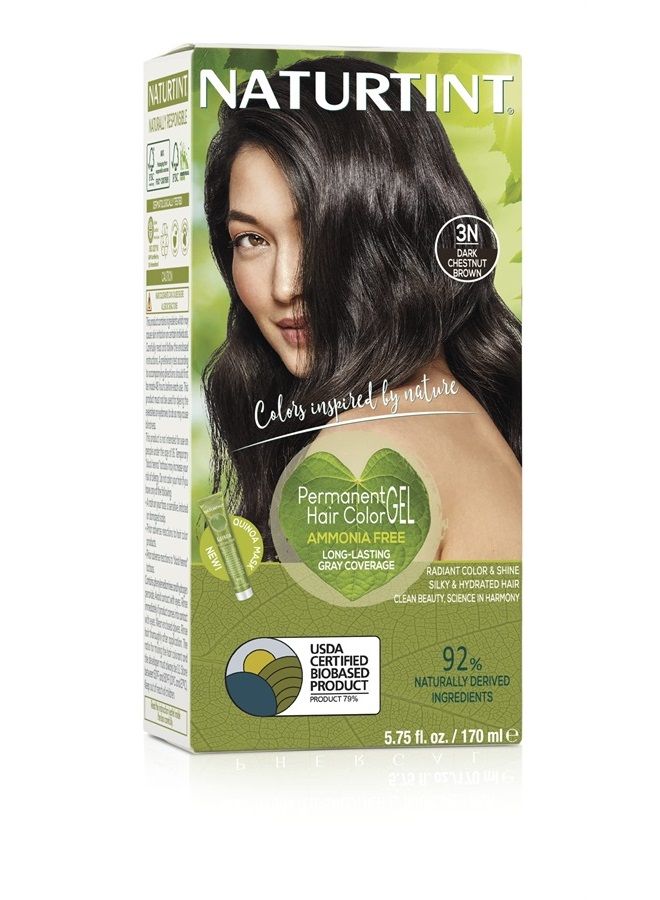 Permanent Hair Color 3N Dark Chestnut Brown (Pack of 1), Ammonia Free, Vegan, Cruelty Free, up to 100% Gray Coverage, Long Lasting Results