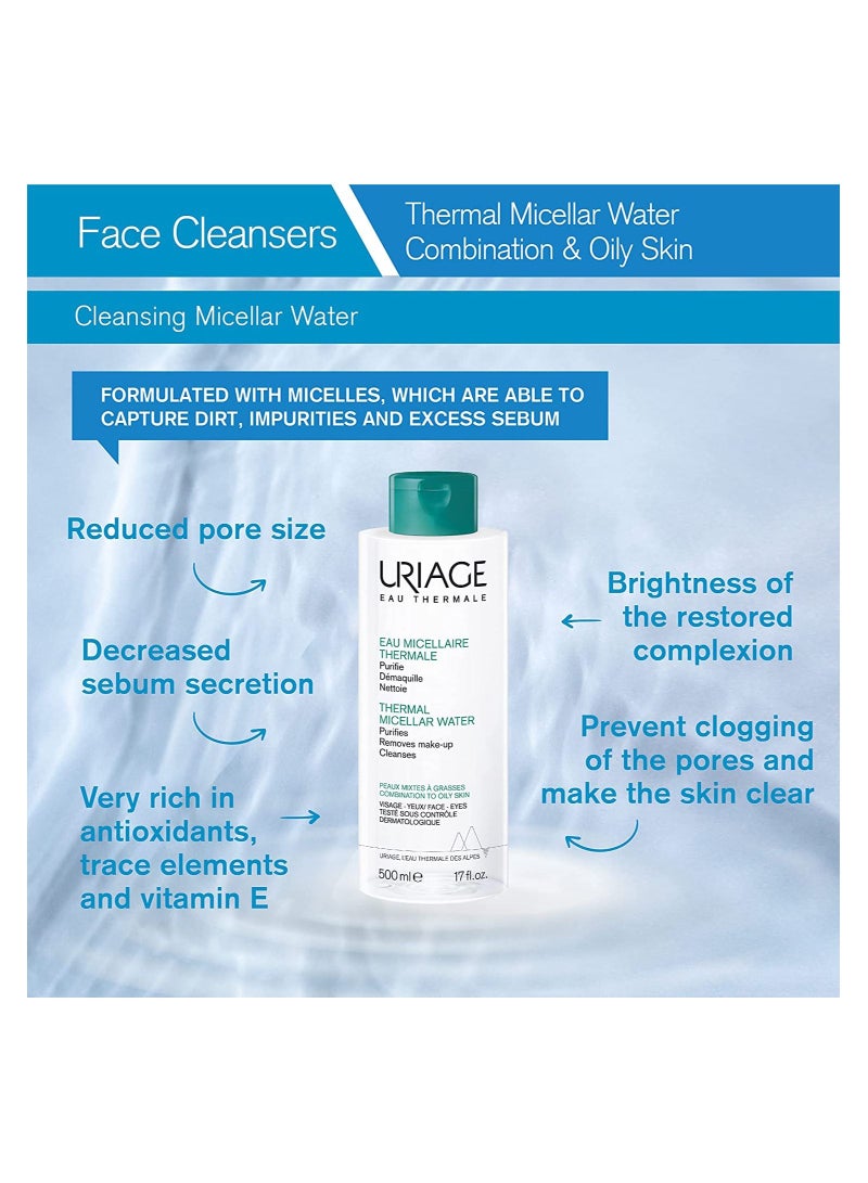 Uriage Thermal Micellar Water Combination To Oily Skin 500ml