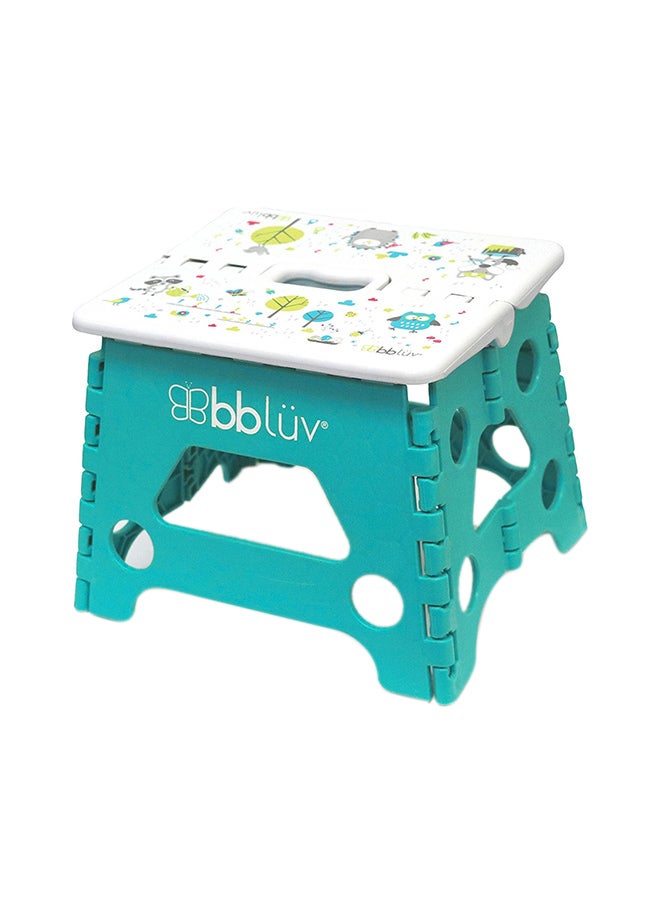 Foldable Step Stool, Aqua