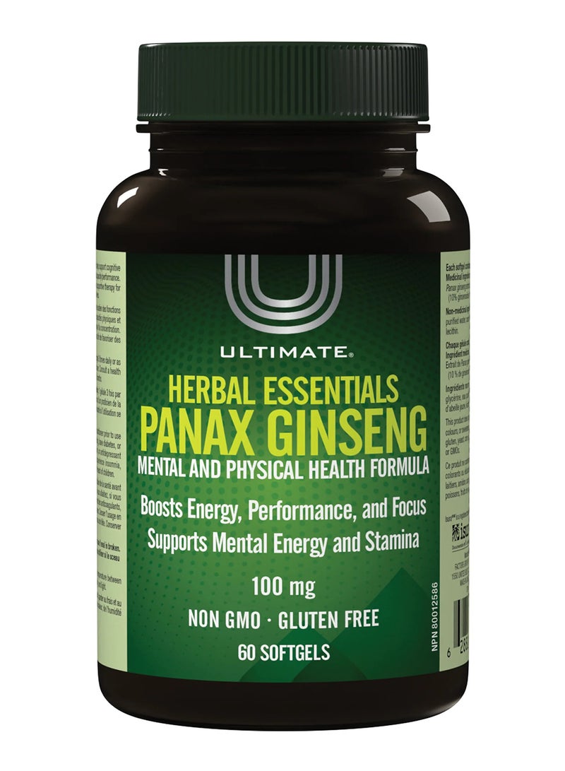 Herbal Essential Panax Ginseng 100mg Capsules 60's