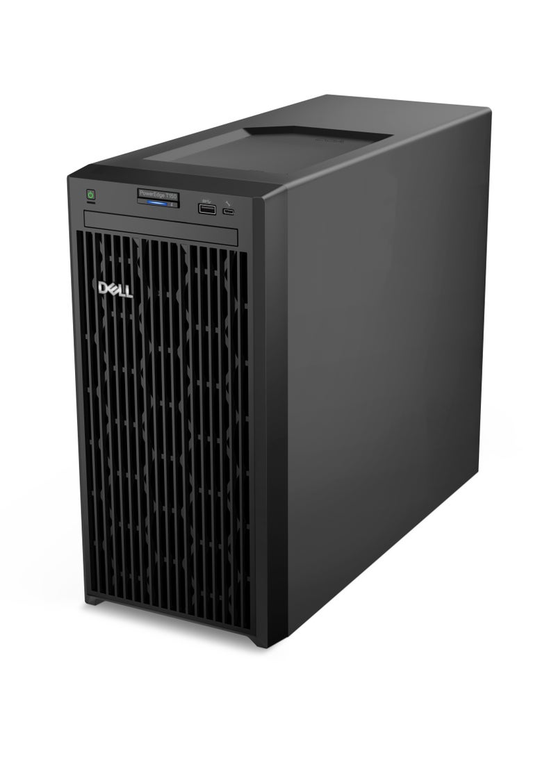 PowerEdge T150 Tower Server, Intel Xeon E2314 Processor/8GB RAM/1TB HDD/DOS(Without Windows) Black