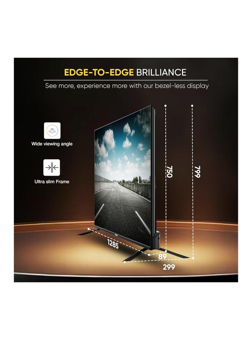 58 Inch 4K QLED Ultra HD Smart Google TV, Hands-Free Voice Control, Game Master, Dolby Vision + Atmos, 4K HDR10+, Effortless Connectivity With Android & Apple Devices NPROG60QLED Black