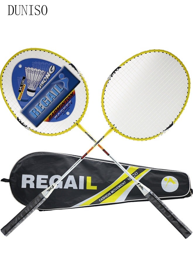 Badminton Rackets Set 2 Player Badminton Rackets Lightweight Badminton Racquet with 3 Shuttlecocks and 1 Carrying Bag,Badminton Backyard Games for Outdoor,Garden,Beach,Family Fun Game