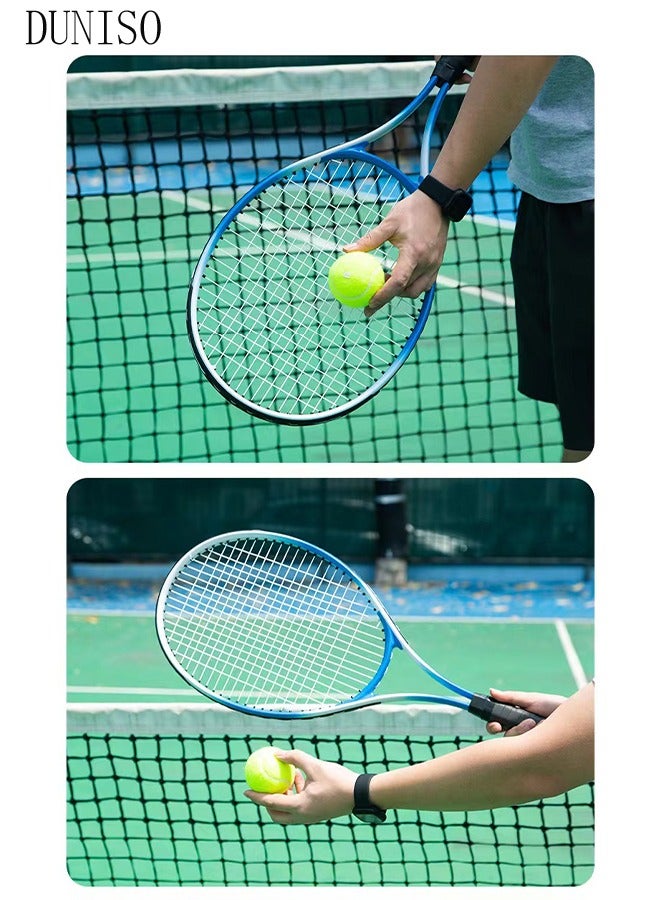 Single Tennis Racket Set for Student Training Tennis and Beginners of 1 Tennis Racquet Lightweight Including 2 Tennis Balls 1 Non-slip Hand Glue 1 Tennis Bag and 1 Water Injection Base