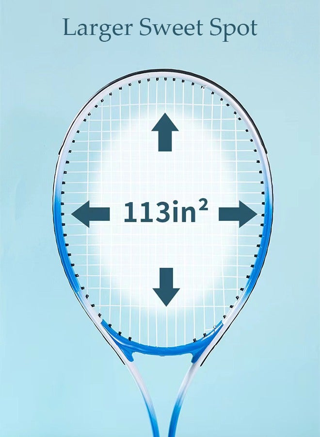 Single Tennis Racket Set for Student Training Tennis and Beginners of 1 Tennis Racquet Lightweight Including 2 Tennis Balls 1 Non-slip Hand Glue 1 Tennis Bag and 1 Water Injection Base