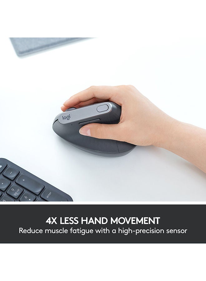 MX Vertical Ergonomic Wireless Mouse With USB Receiver Graphite