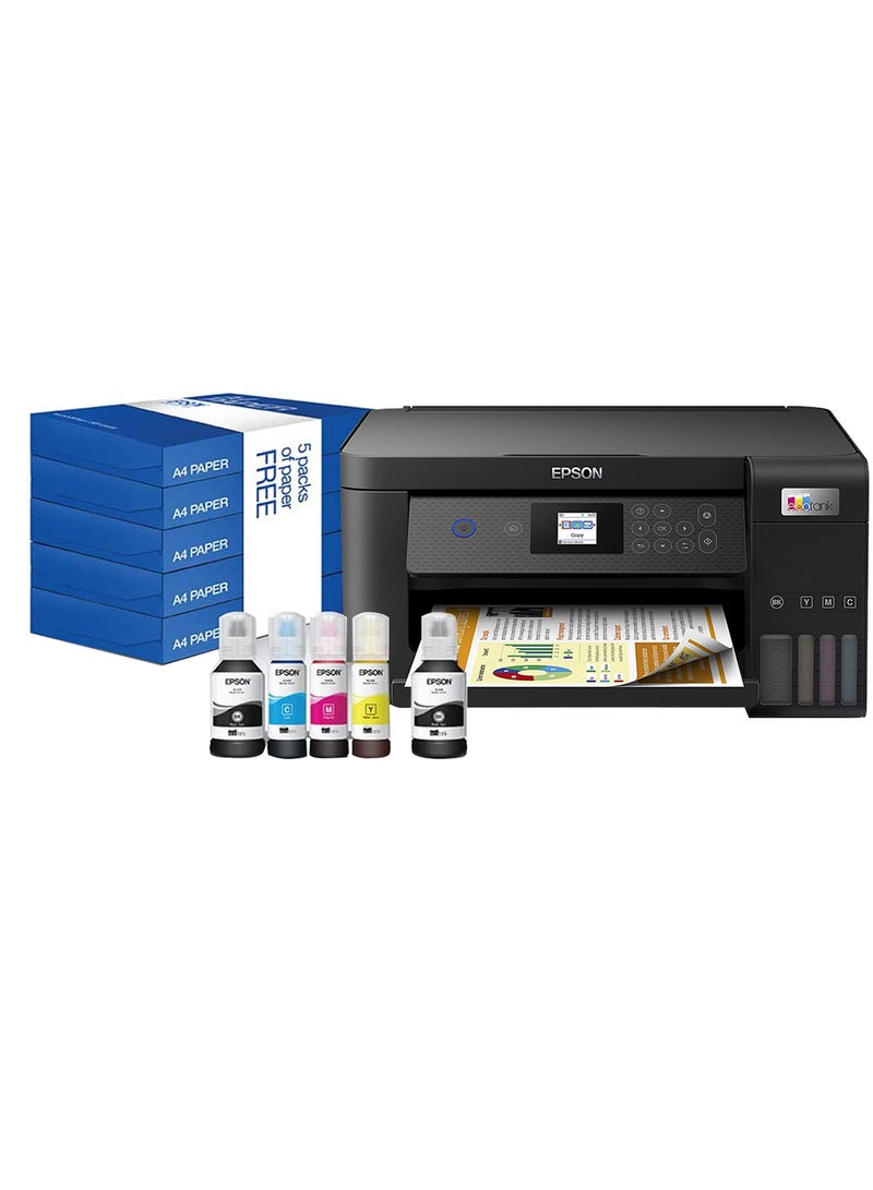 3 In 1 Printer EcoTank L4260 Home Ink Tank Printer With Double Sided A4 Colour Paper Black