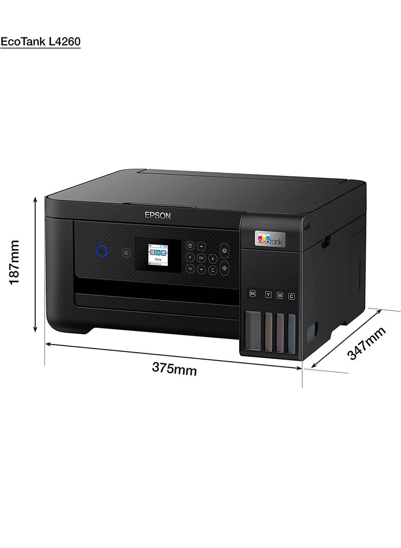 3 In 1 Printer EcoTank L4260 Home Ink Tank Printer With Double Sided A4 Colour Paper Black