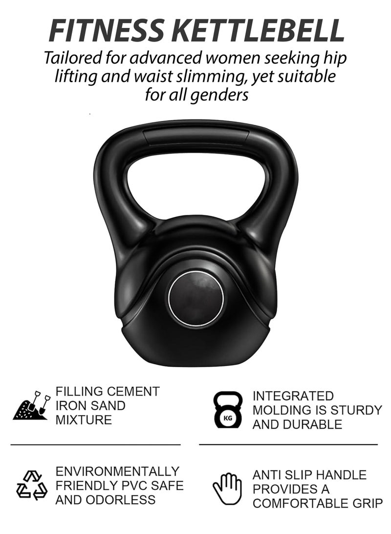 6KG Premium Fitness Kettlebell Dumbbell Strength Training Tool for Full Body Shaping Conditioning Weight Lifting Squats Workouts Home Gym Indoor Outdoor Exercises Muscle Fitness Training Equipment