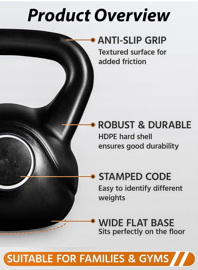 6KG Premium Fitness Kettlebell Dumbbell Strength Training Tool for Full Body Shaping Conditioning Weight Lifting Squats Workouts Home Gym Indoor Outdoor Exercises Muscle Fitness Training Equipment