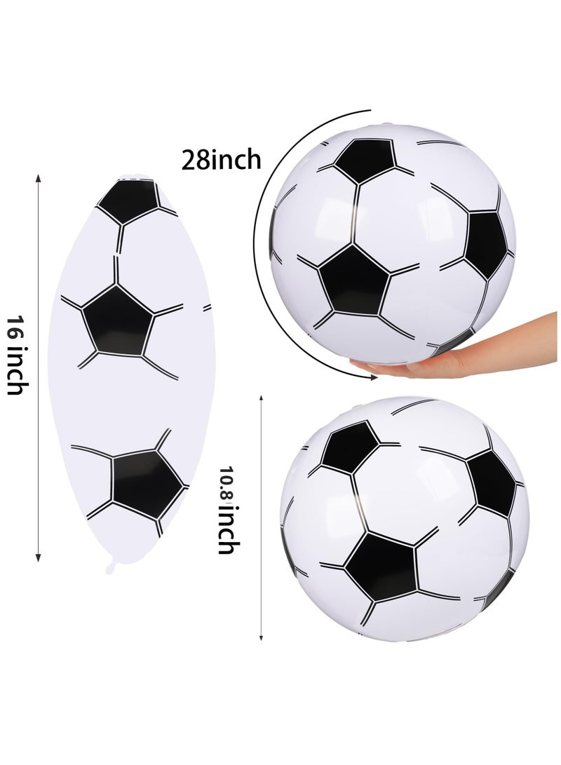 16 Inch Glossy Beach Ball, 8 Pcs Giant Inflatable Sports Balls Large Inflatable Beach Ball for Summer Pool Outdoor Sports Games Party Decor