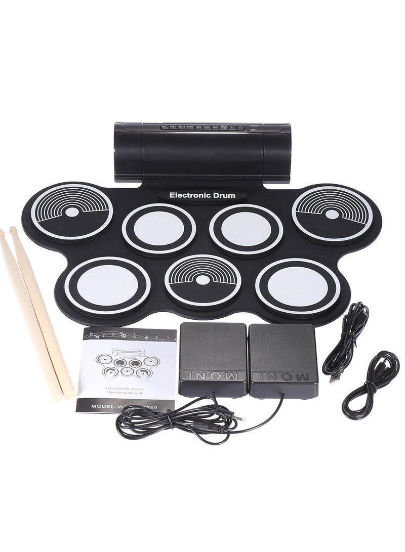 Portable Foldable Silicone Electronic Drum Pad Kit