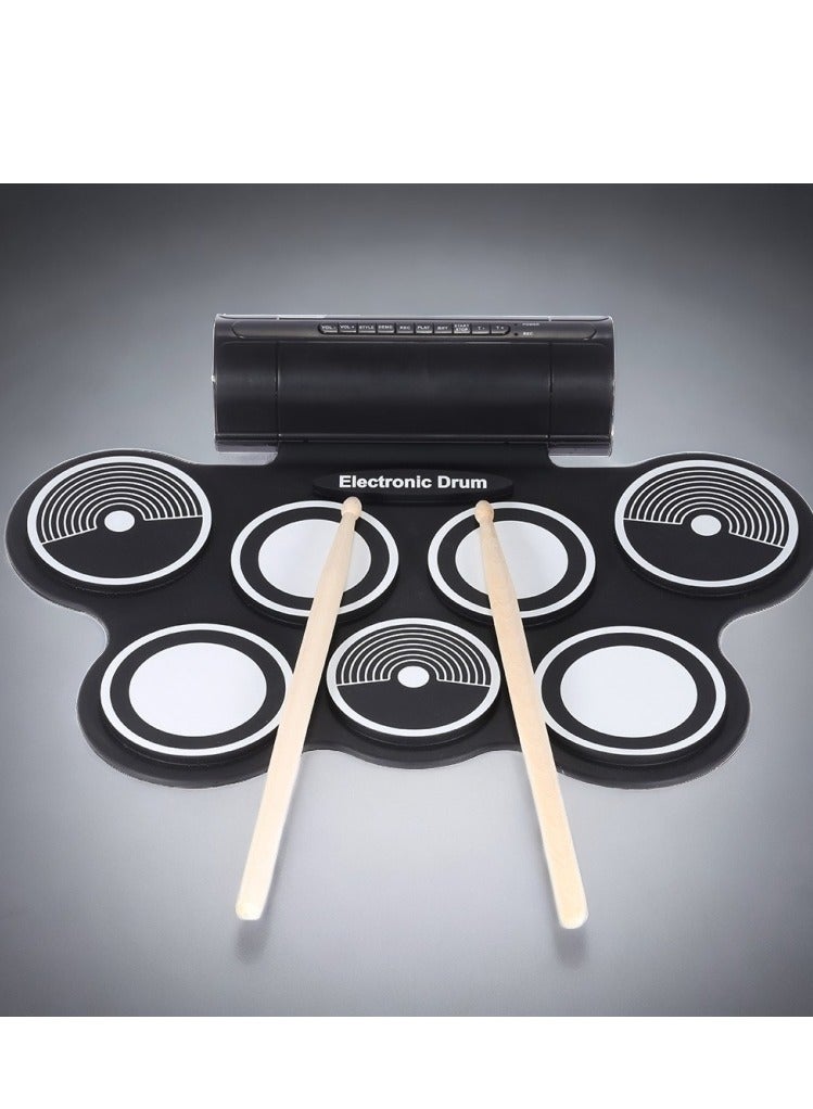 Portable Foldable Silicone Electronic Drum Pad Kit