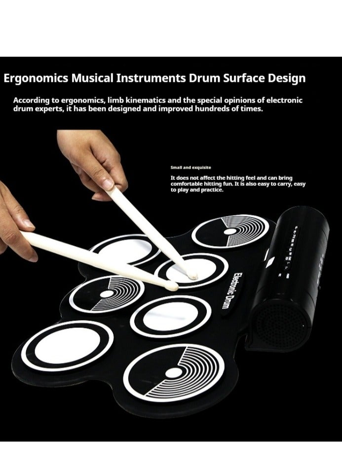 Portable Foldable Silicone Electronic Drum Pad Kit