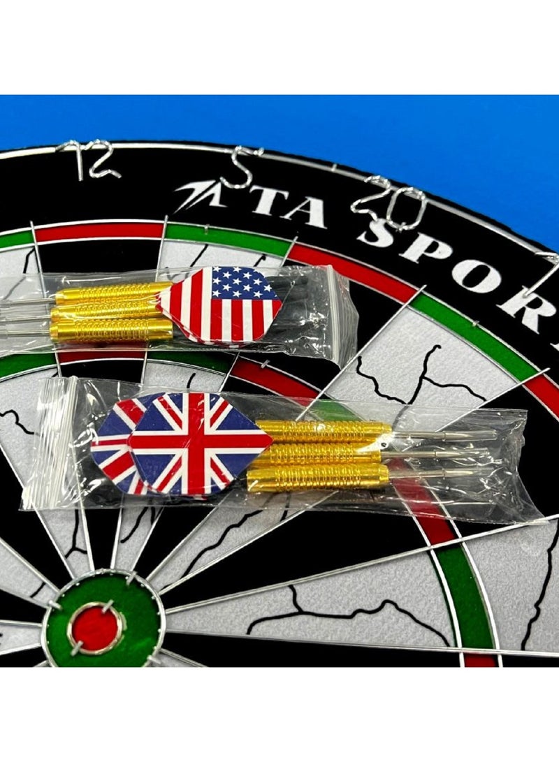 Ta Sport Flocked Dartboard With 2 Sides Game