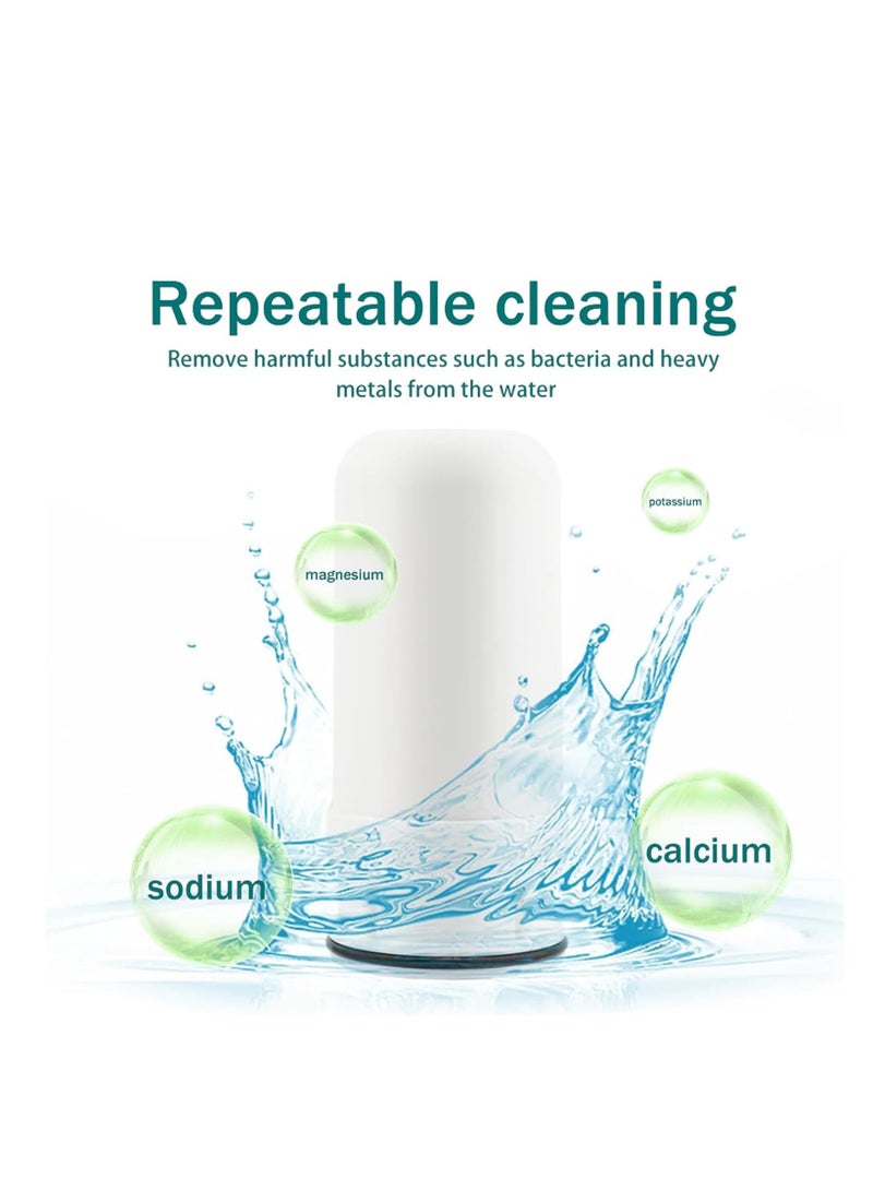 COOLBABY 7 Stage Water Filter for Sink Faucet - Tap Mount Purifier System with 2 Replaceable Filters - Removes Odors, Pollutants, and Impurities - Transparent Design for Kitchen and Bathroom