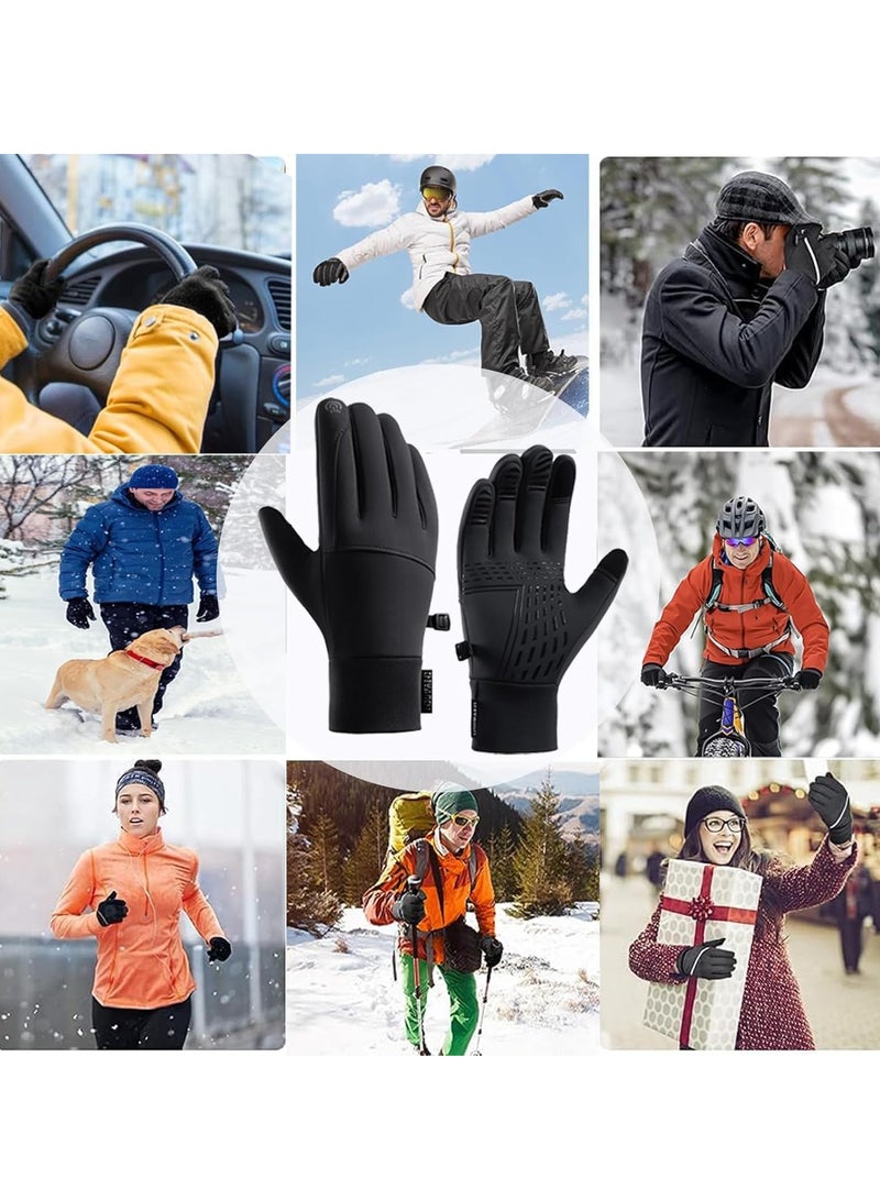 Winter Thermal Gloves, Touchscreen Compatible, Thermal, Windproof, and Anti-Slip, Perfect for Cycling, Running, and Driving, Men & Women’s Cold Weather Gear