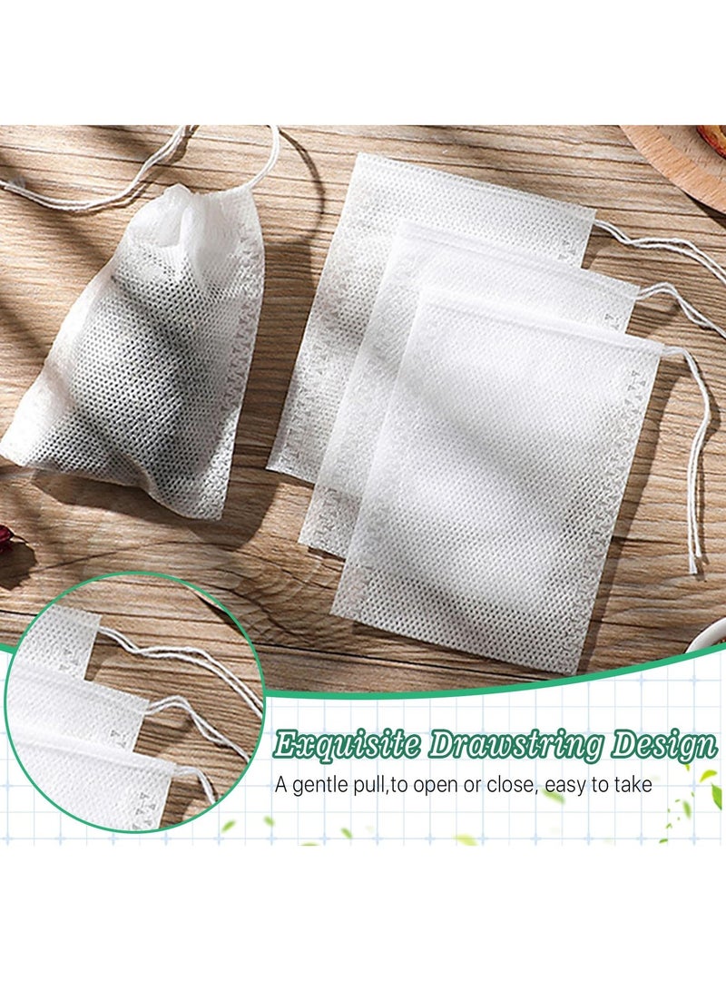 1000 Pcs Disposable Tea Bags for Loose Leaf Tea, Drawstring Empty Tea Infuser with 2 Pcs Tea Spoon, Natural Material Tea Filter Bags for Loose Leaf Tea, Coffee