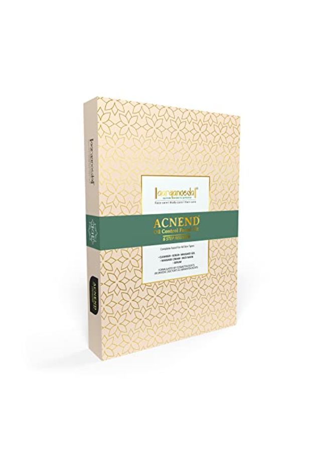 Acnend Oil Control Facial Kit, A Complete Facial Kit Solution For All Skin Types, 260 Gm