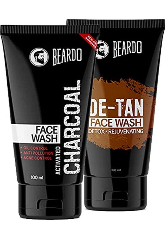 Detan And Charcoal Face Wash For All Skin Type Pack Of 2