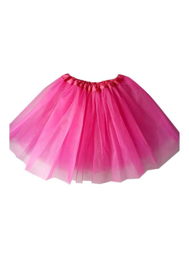 Short Dance Skirt Rose Red