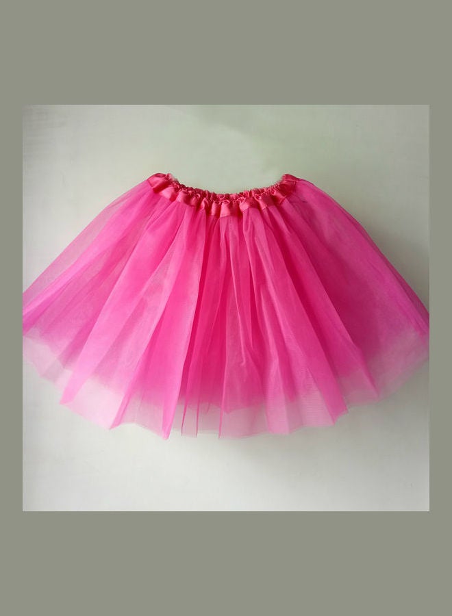 Short Dance Skirt Rose Red