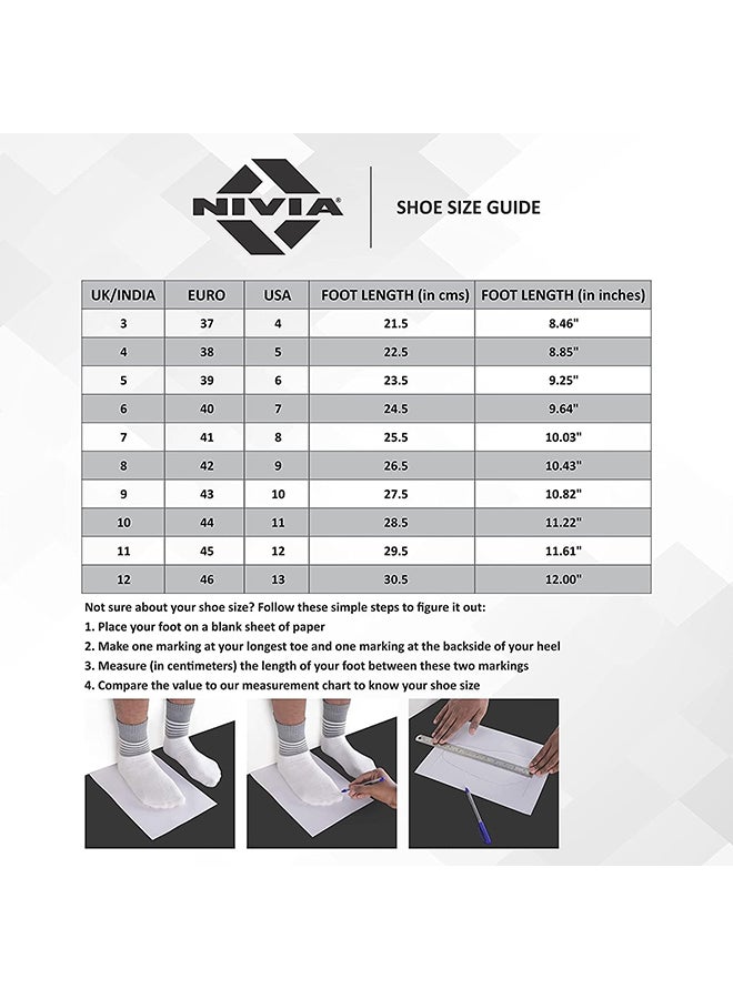 HY - Court 2.0 Badminton Shoes | 11 UK / 12 US / 45 EU | For Mens and Boys | Material: 	‎Rubber | Non - Marking Round Sole