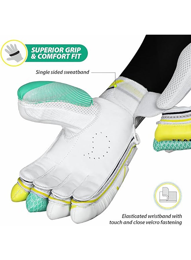 Condor Atmos Cricket Batting Gloves | Premium Cricket Batting Gloves | Enhanced Protection & Comfort | Breathable Mesh & Leather Design