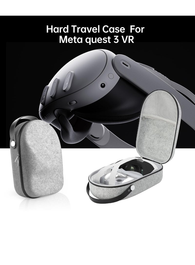 Hard Carrying Case for Meta Oculus Quest 2/Quest 3/Vision Pro Original/Elite Version VR Gaming Headset and Touch Controllers - Travel and Home Storage Compatible Accessories
