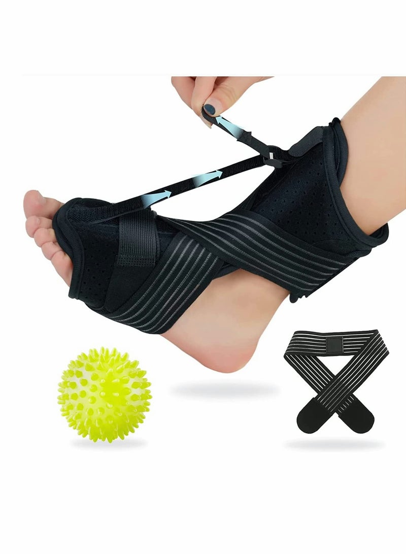 Ankle Support Brace, Adjustable Ankle Brace Foot Drop Orthotic Brace Set, for Plantar Fasciitis, Arch Foot Pain