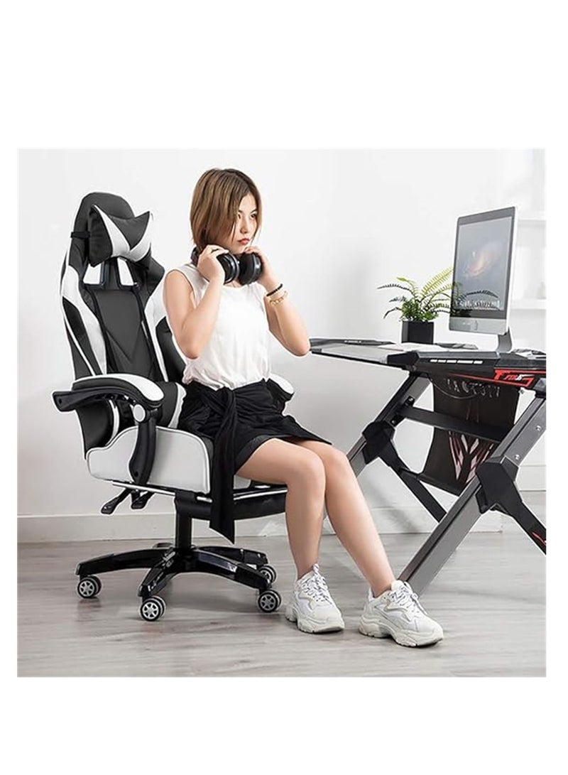 Gaming Chair Video Gaming Chair High Back Ergonomic Swivel Racing Computer Chair, Task Chair Rolling Office Chair