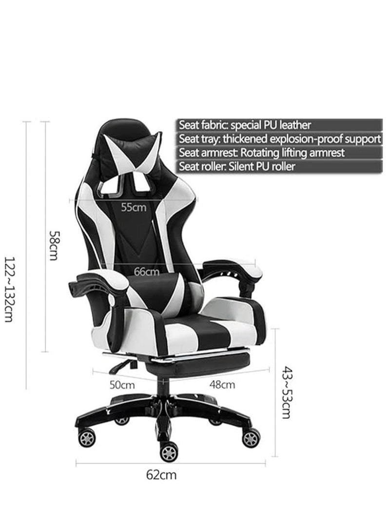 Gaming Chair Video Gaming Chair High Back Ergonomic Swivel Racing Computer Chair, Task Chair Rolling Office Chair