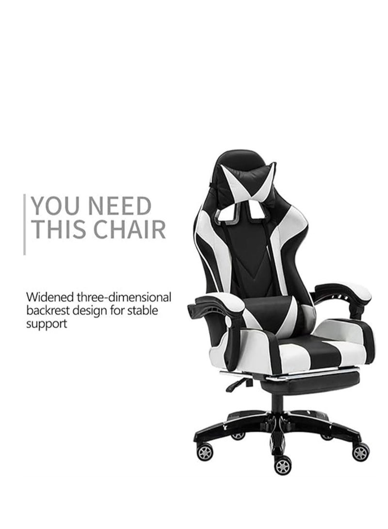 Gaming Chair Video Gaming Chair High Back Ergonomic Swivel Racing Computer Chair, Task Chair Rolling Office Chair