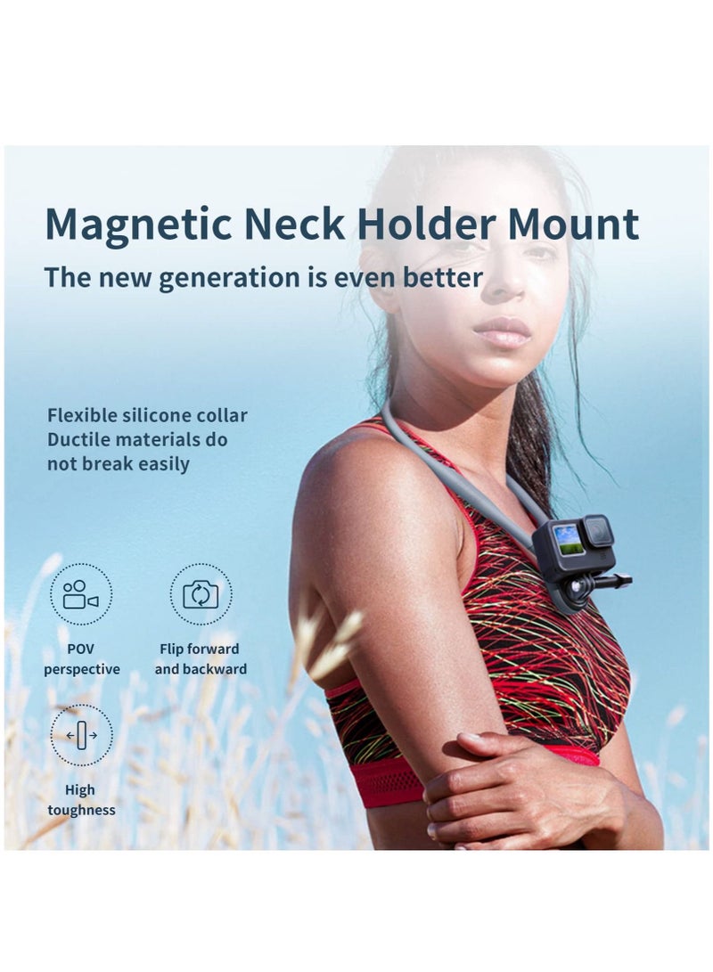 Magnetic Neck Hanging Camera Holder for GoPro Insta360 DJI Action Sports Camera Vlog Neck Lanyard Body Strap Mount for Action Camera(Max)