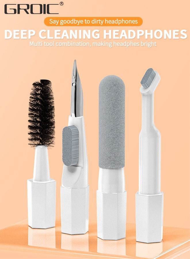 20 in 1 Electronic Cleaning Kit, Multi-Functional Portable Electronic Cleaning Kit for PC Monitor/Earbud/Cell Phone/Laptop/Computer/Bluetooth Earphones White