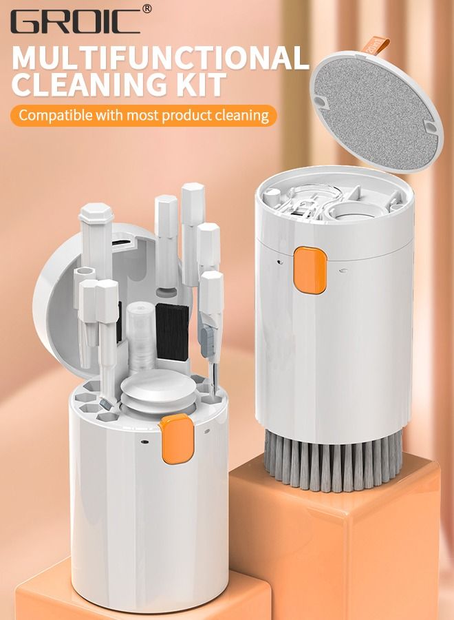 20 in 1 Electronic Cleaning Kit, Multi-Functional Portable Electronic Cleaning Kit for PC Monitor/Earbud/Cell Phone/Laptop/Computer/Bluetooth Earphones White