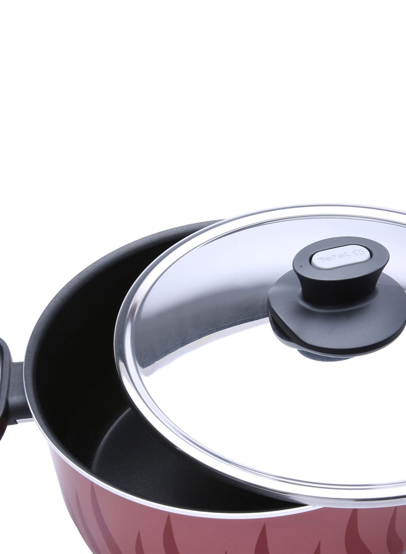 New Tempo Casserole With Lid Red 26cm