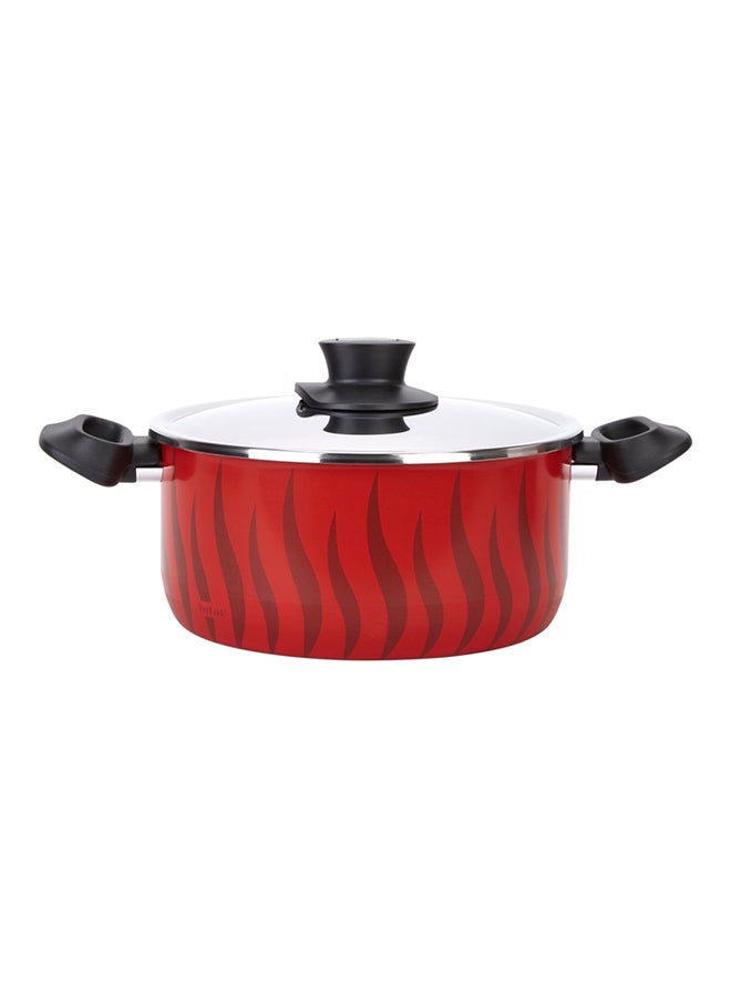 Tempo Casserole Red/Clear/Black 24cm
