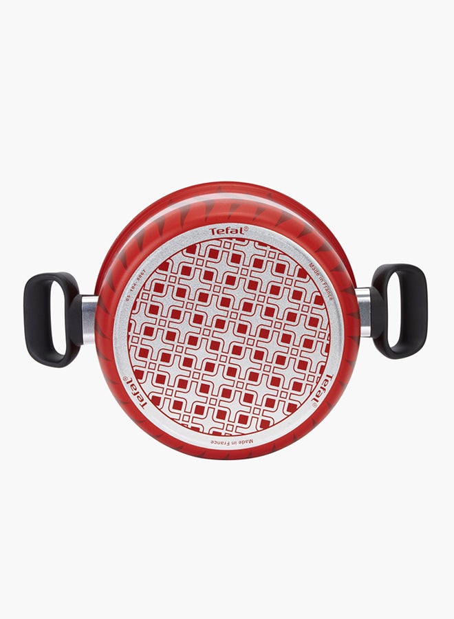 Tempo Casserole Red/Clear/Black 24cm